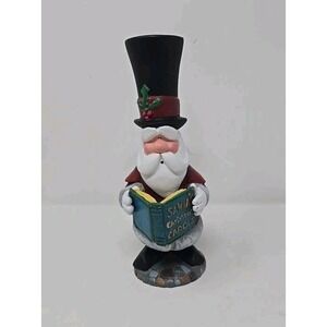 Vtg 1994 Santa figurine J. Adams the north pole caroling society holding book